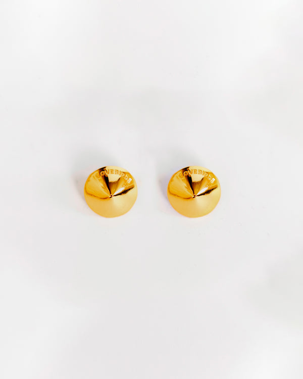 love birds Concave Earrings Mini - Gold