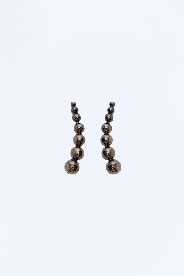 love birds Horn String Earrings -Black