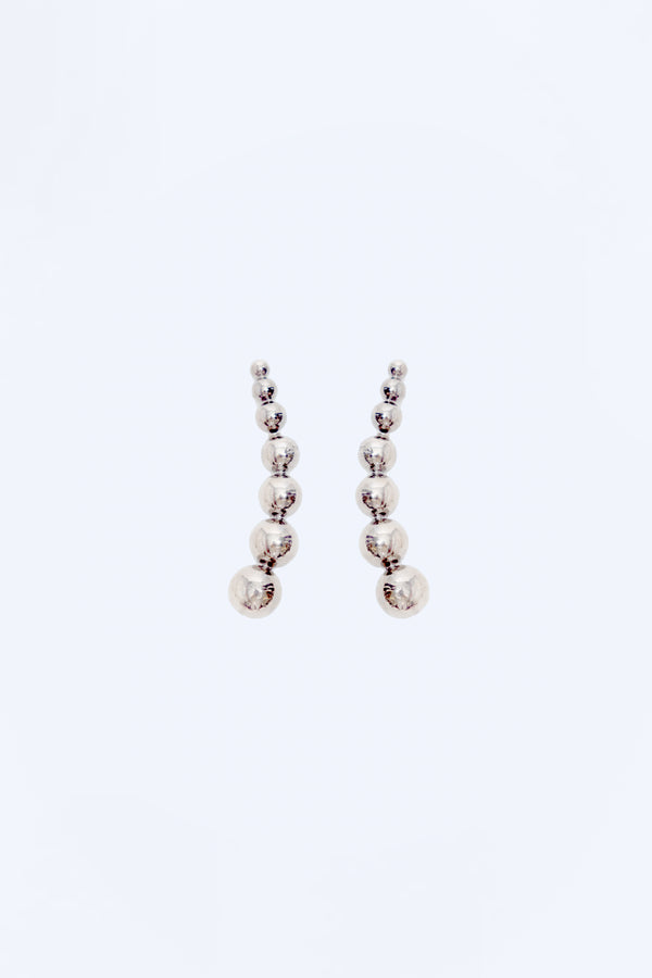 love birds Horn String Earrings - Silver