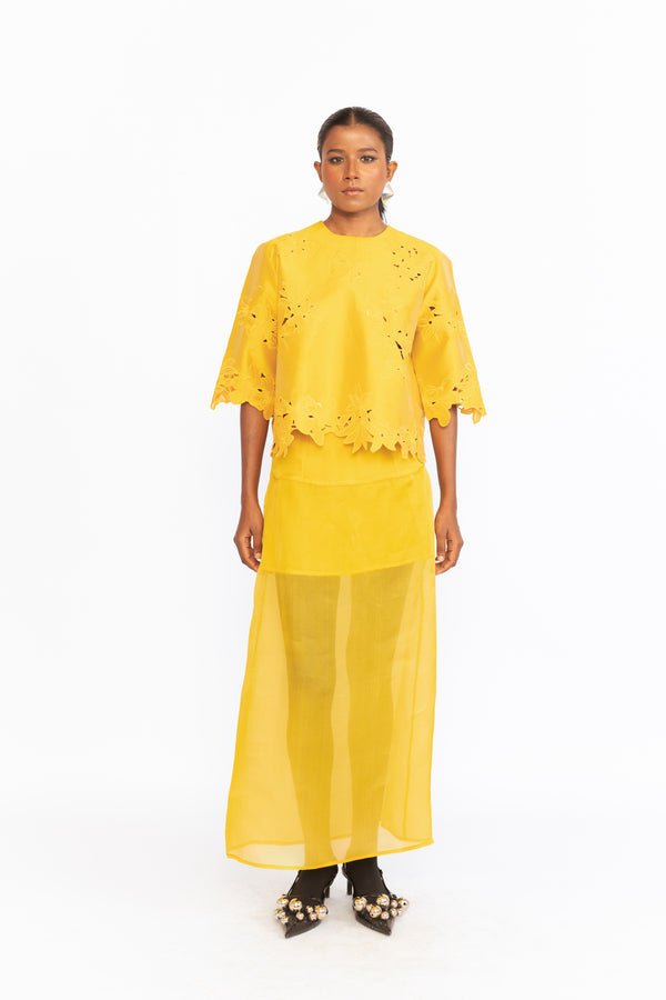 love birds Janis Top - Yellow