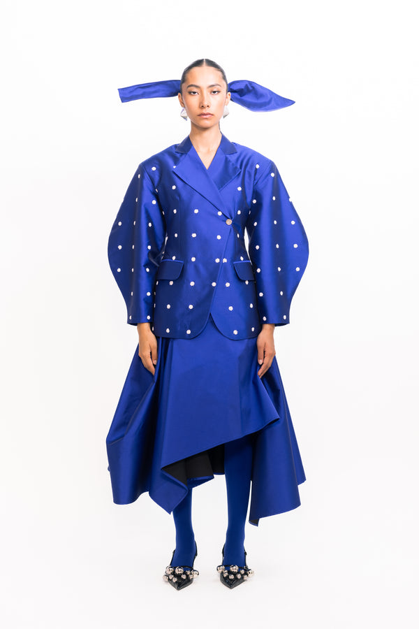 love birds Lamar Sequins Blazer - Cerulean Blue