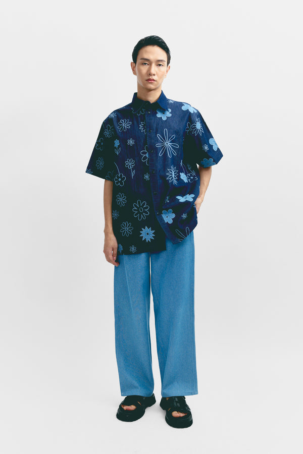 love birds Magellan Embroidered Denim Shirt