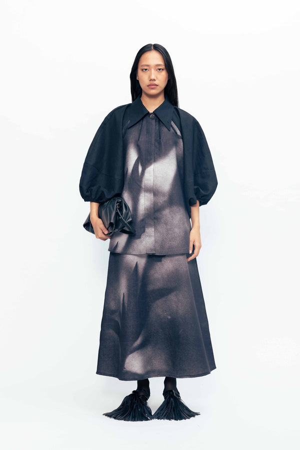 love birds Meteor Linen Skirt