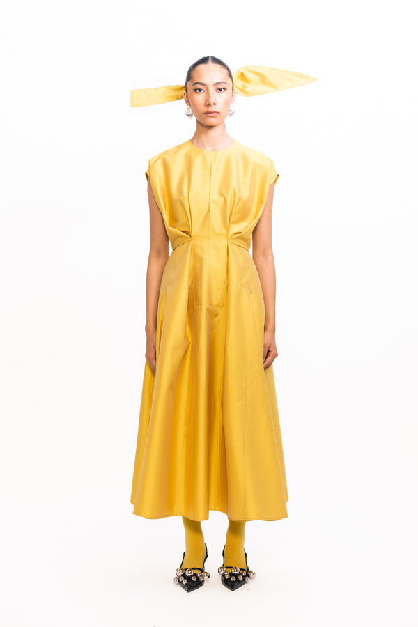 love birds Rift Dress - Yellow