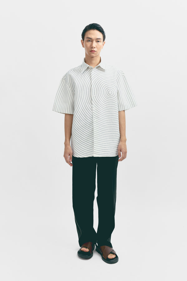 love birds Ripple Embroidered Shirt