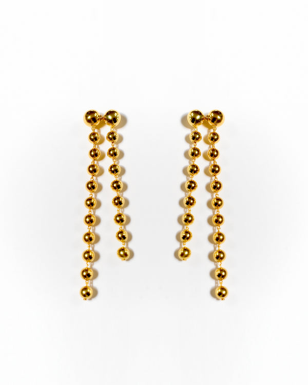 love birds String Earrings - Gold