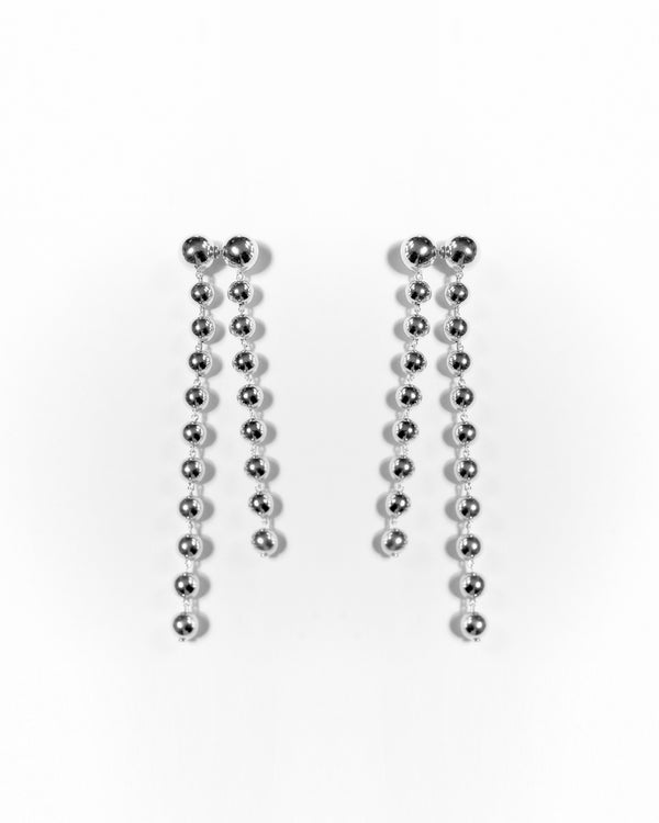 love birds String Earrings - Silver