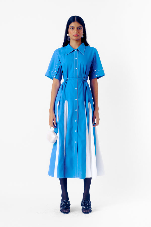 love birds Talia Dress - Blue