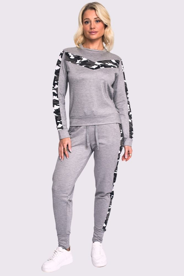love my fashions Camouflage Print Side Panel Loungwear Tracksuit