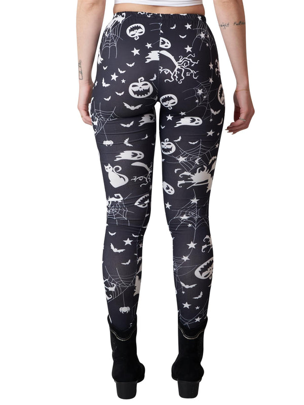 Love My Fashions Catgst Pumpkin Print Halloween Leggings
