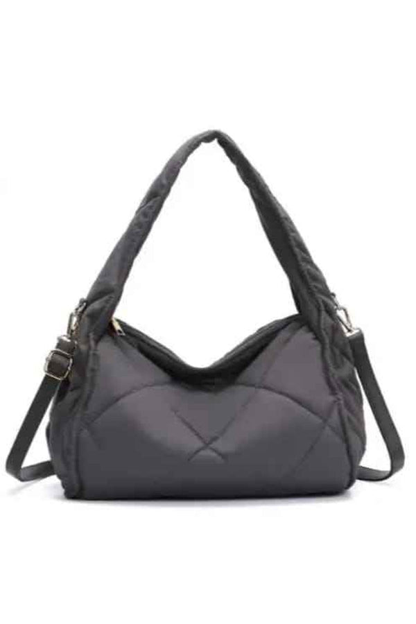 love my fashions Dual Strap Padded Nylon Shoulder Bag