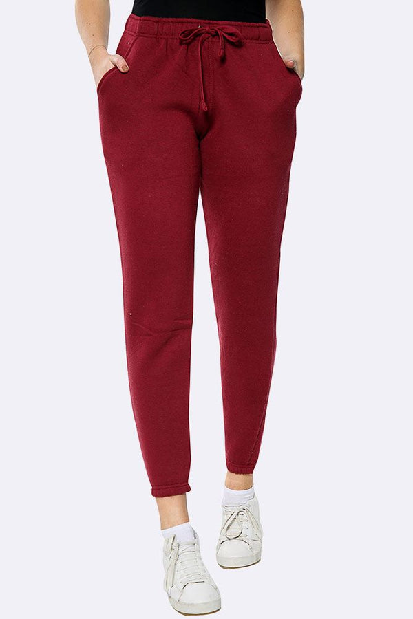 Love My Fashions Fleece Full Length Close Hem Jogging Bottom