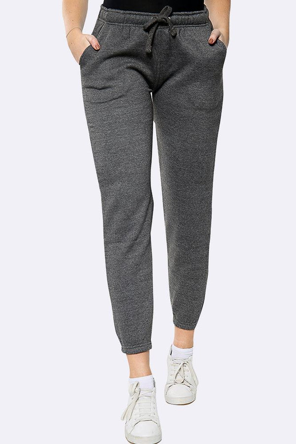 Love My Fashions Fleece Full Length Close Hem Jogging Bottom