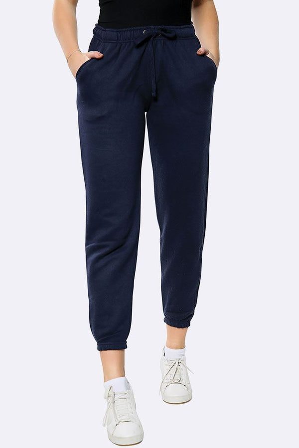 love my fashions Fleece Full Length Close Hem Jogging Bottom