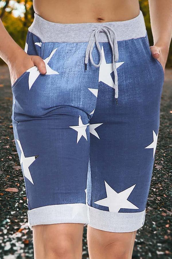 love my fashions Floral Printed 3/4 Drawstring Trouser