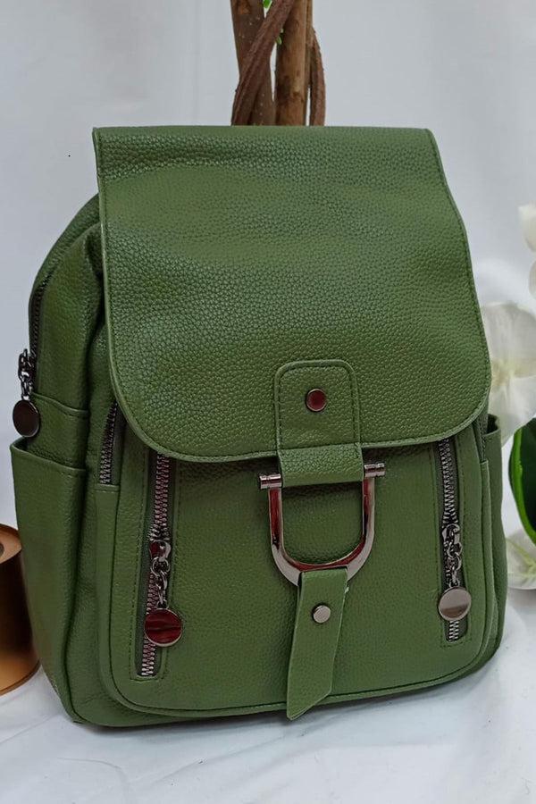 Love My Fashions Front Buckle Zipper Pockets Backpack Bag