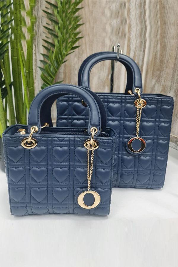 Love My Fashions Heart Pattern Tote Two Handle Shoulder Bag