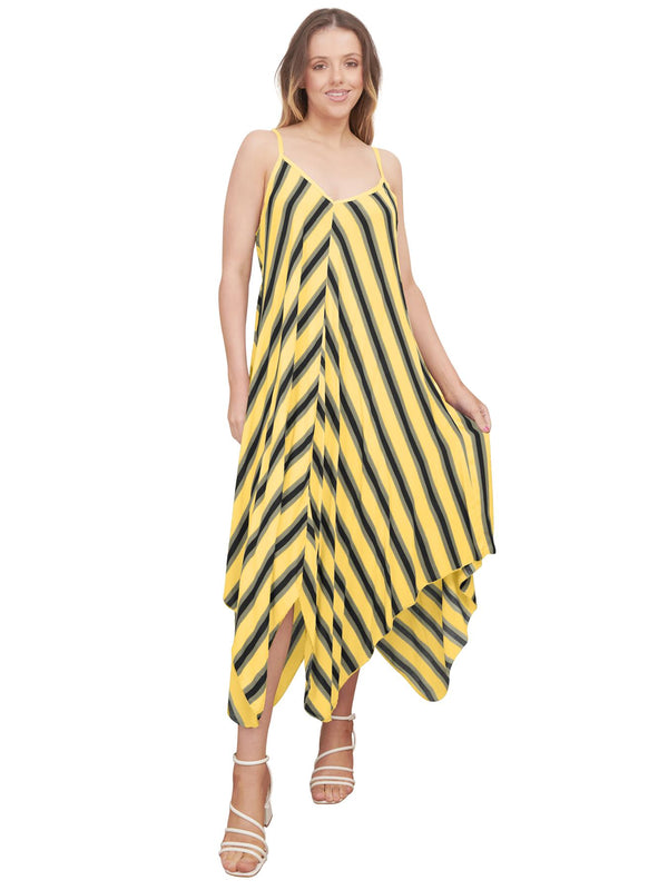 Love My Fashions Italian Chevron Strappy Hanky Hem Dress
