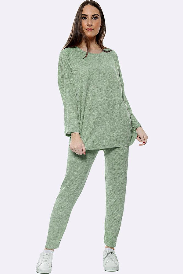 Love My Fashions Italian Knitted Plain Long Sleeve Tracksuits