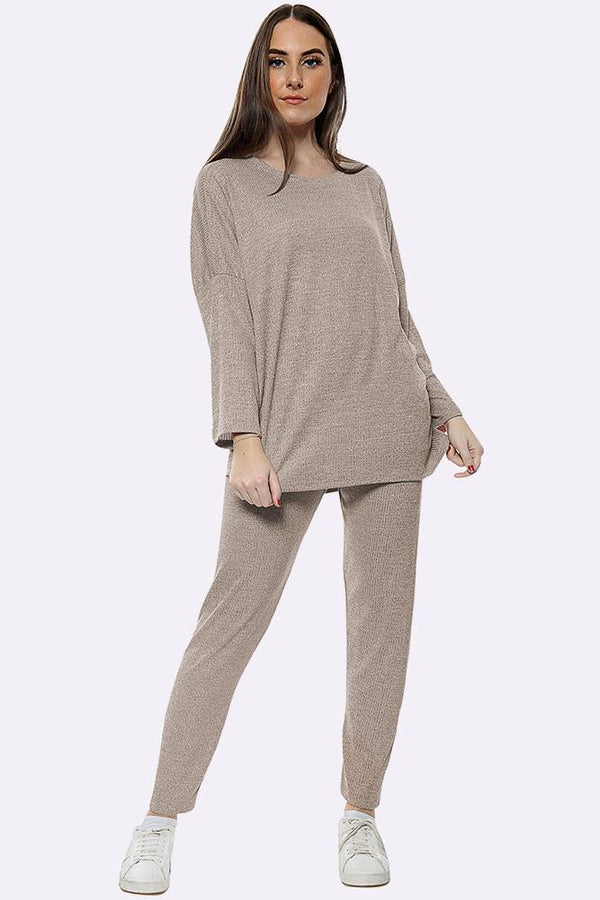love my fashions Italian Knitted Plain Long Sleeve Tracksuits