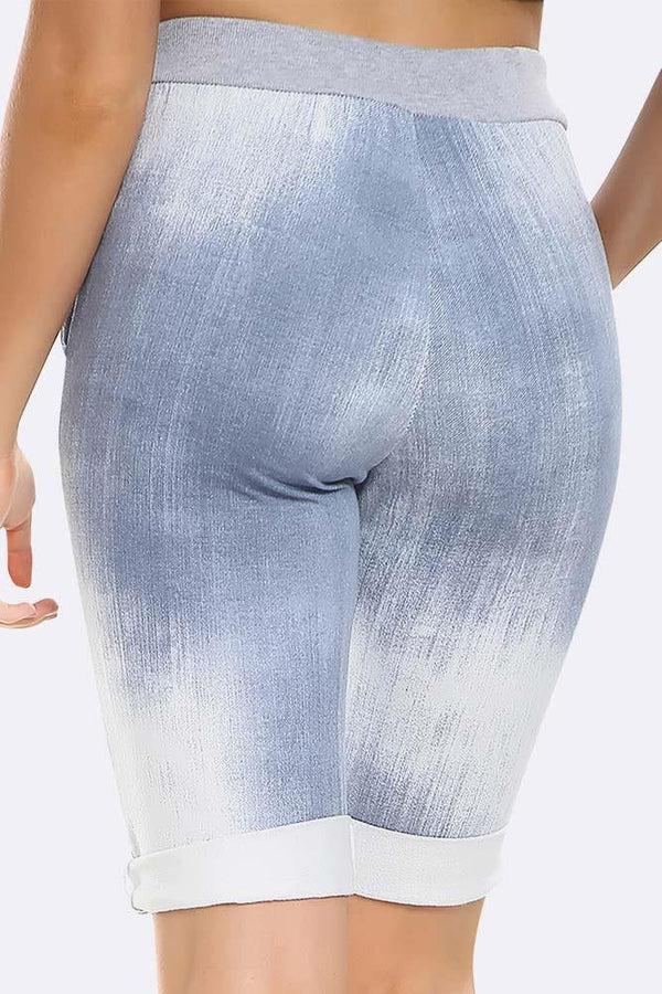 Love My Fashions Jazlyn Cotton Tie Dye Print 3/4 Drawstring Trouser