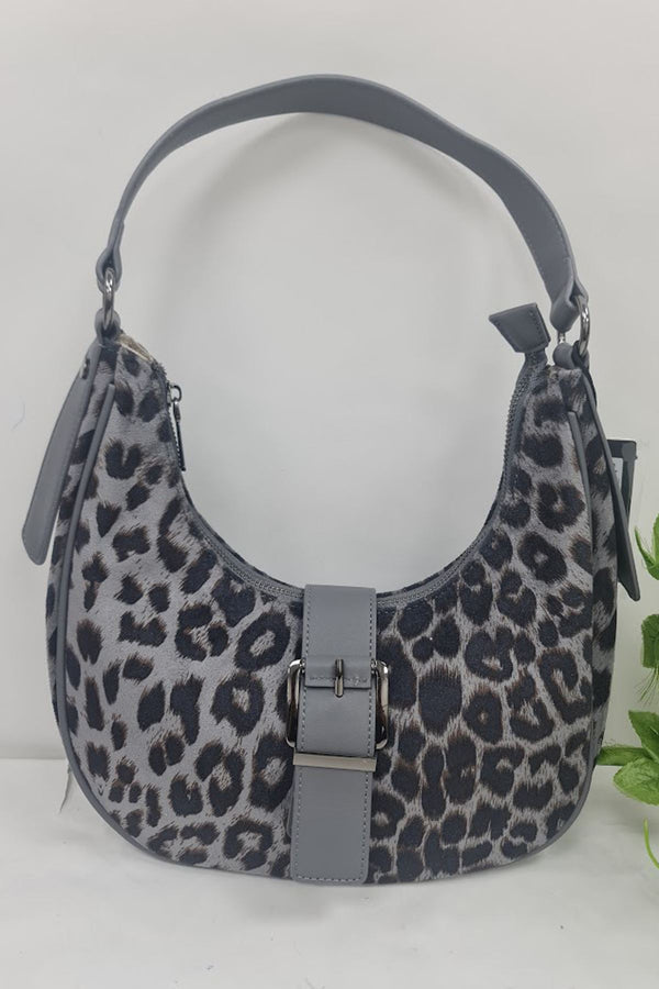 Love My Fashions Leopard Print Buckle Detail Shoulder Bag