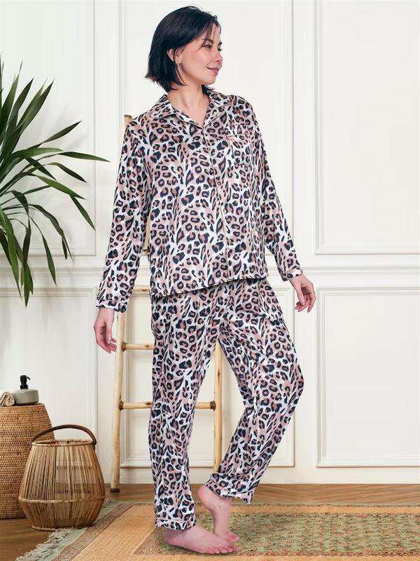 love my fashions Leopard Print Button-up Elasticated Waistband Co-Ord Set