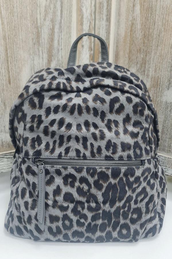 Love My Fashions Leopard Print Front Zip Backpack Bag