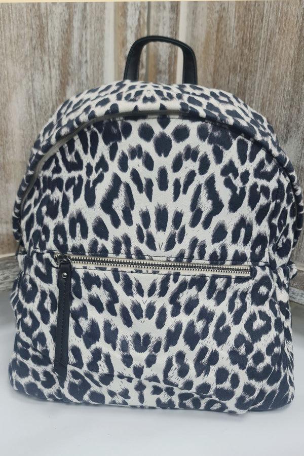 Love My Fashions Leopard Print Front Zip Backpack Bag