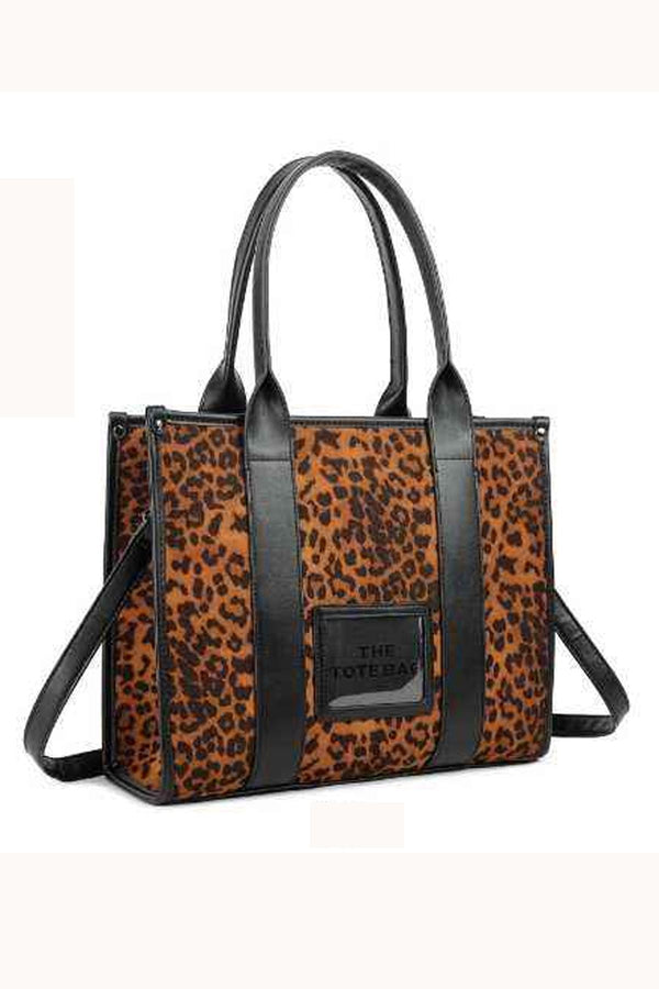 love my fashions Leopard Print Two Handle Shoulder Bag
