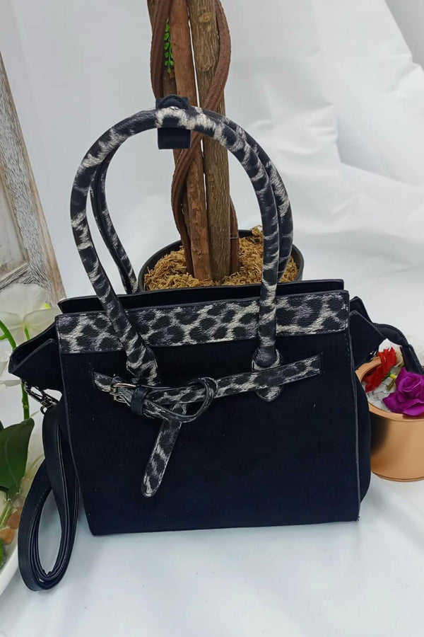 Love My Fashions Leopards Print Handle Belt Detail Shoulder Bag