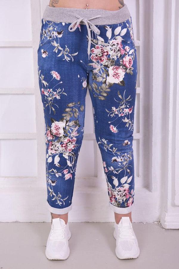 Love My Fashions Drawstring Waist Floral Joggers