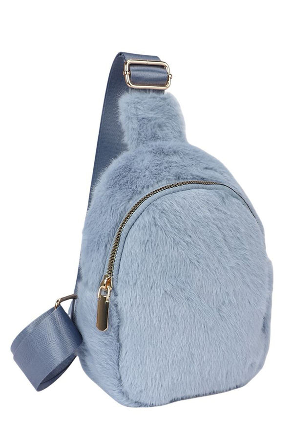love my fashions Faux Fur Backpack Bag