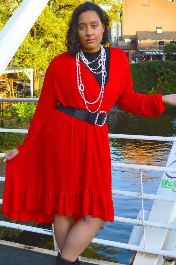 love my fashions Italian Spanish Frill Party Dress