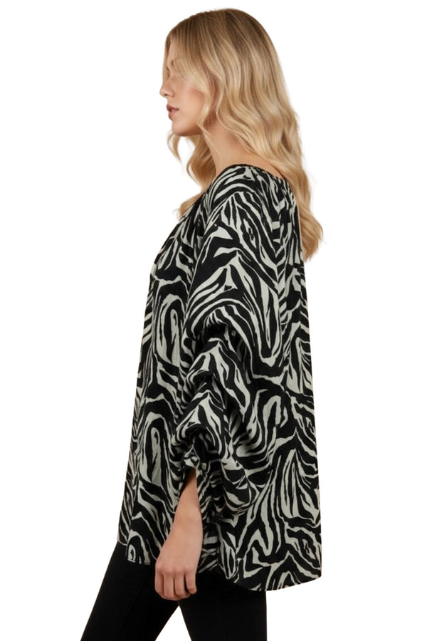 Love My Fashions Leopards Print Ruched Top