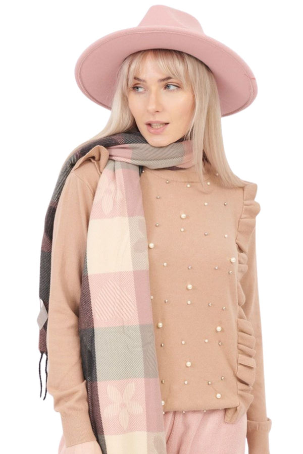 Love My Fashions Pearl Beaded Ruffle Knitted Top