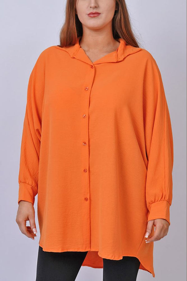 Love My Fashions Plain Button Up Viscose Shirt