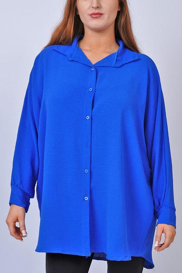 love my fashions Plain Button Up Viscose Shirt