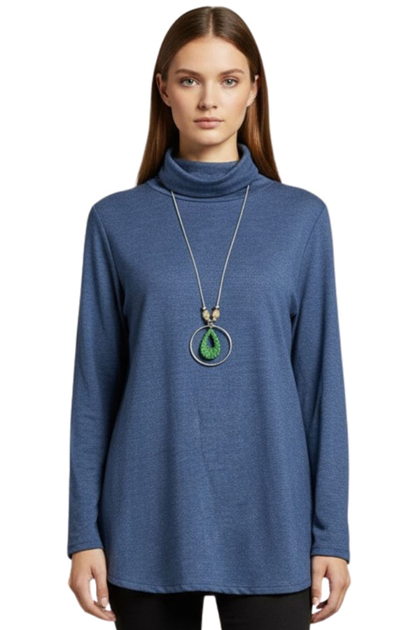 Love My Fashions Plain Curved Hem Tunic Top