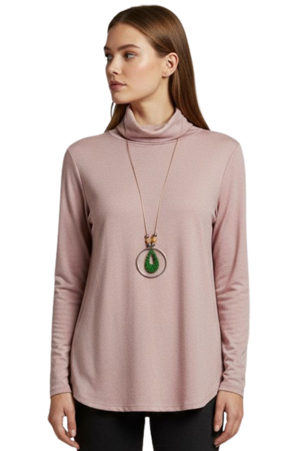 Love My Fashions Plain Curved Hem Tunic Top