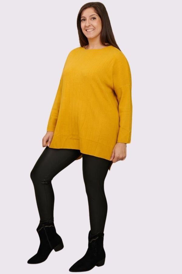 Love My Fashions Plain Dipped Hem Top