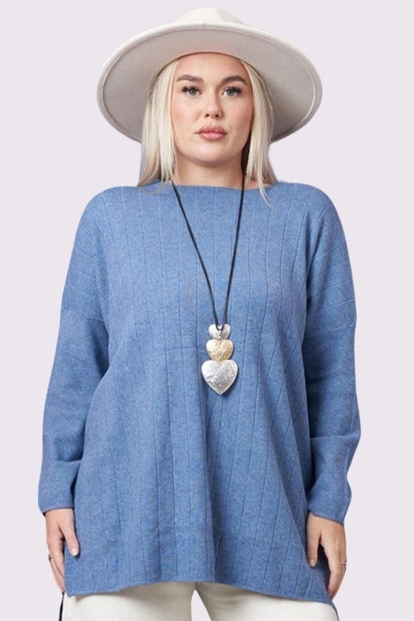 Love My Fashions Plain Dipped Hem Top