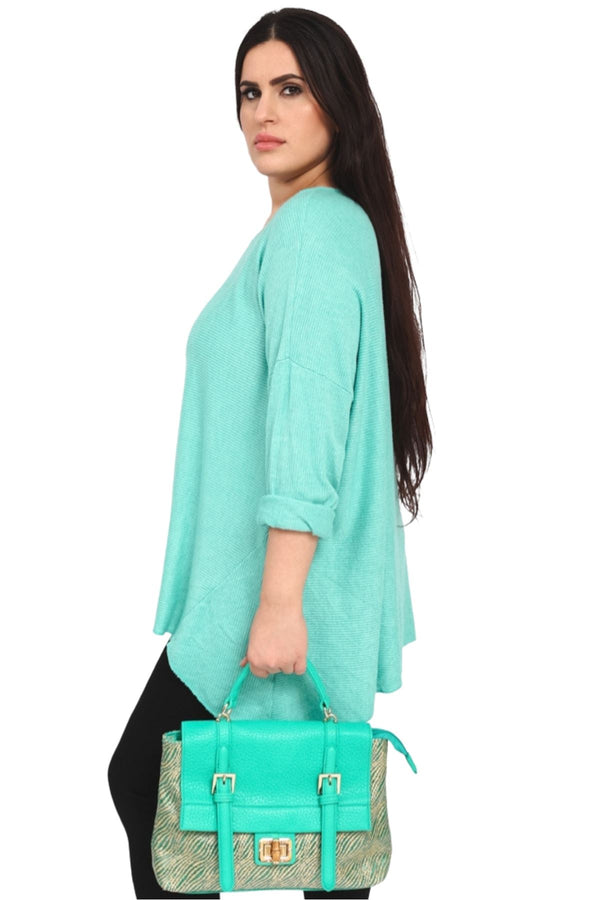 Love My Fashions Plain Dipped Hem Viscose Top