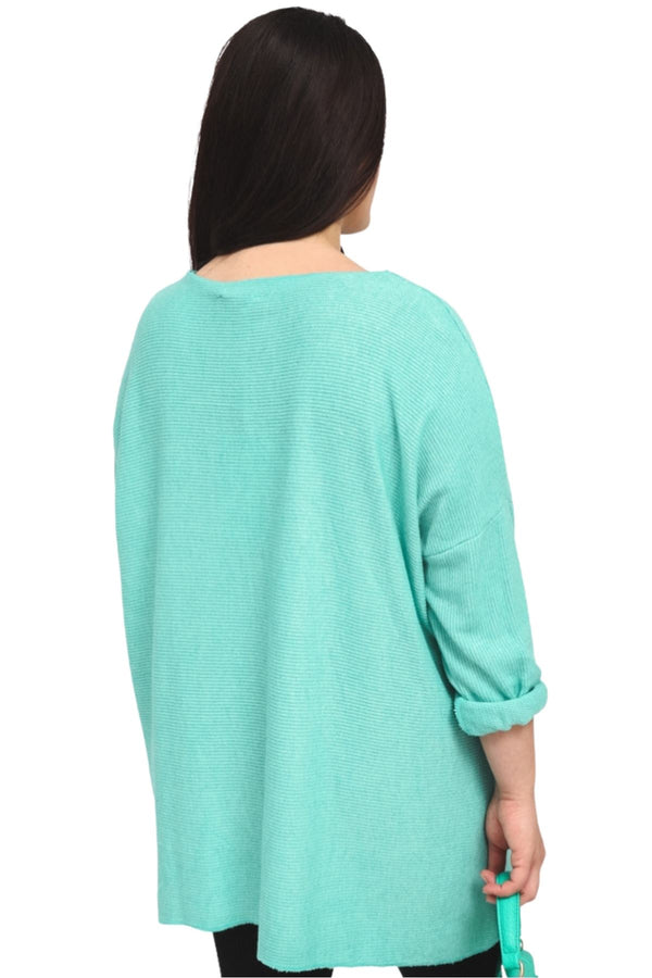 Love My Fashions Plain Dipped Hem Viscose Top