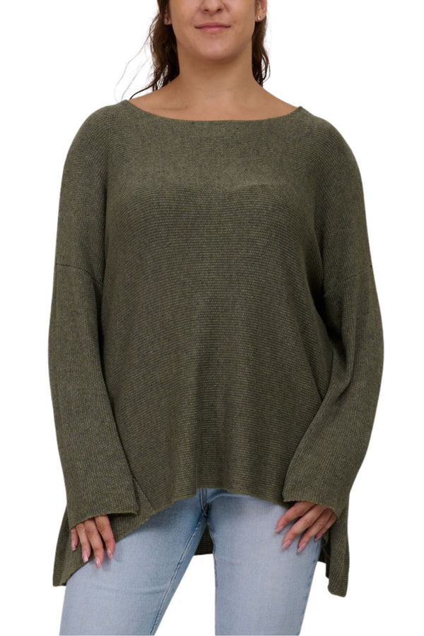 Love My Fashions Plain Dipped Hem Viscose Top