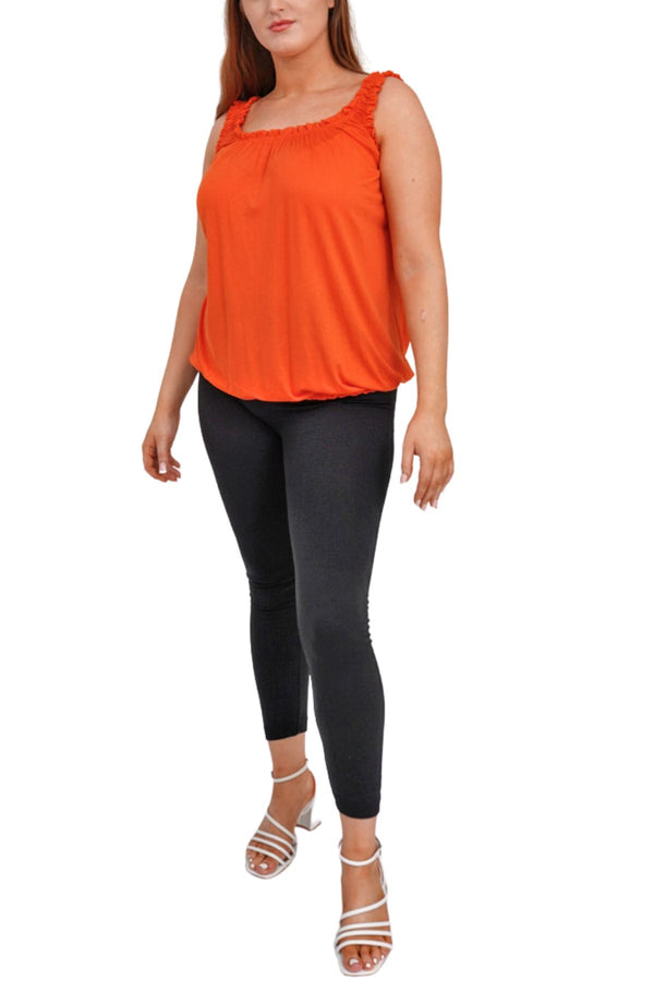 Love My Fashions Plain Elasticated Gather Vest Top