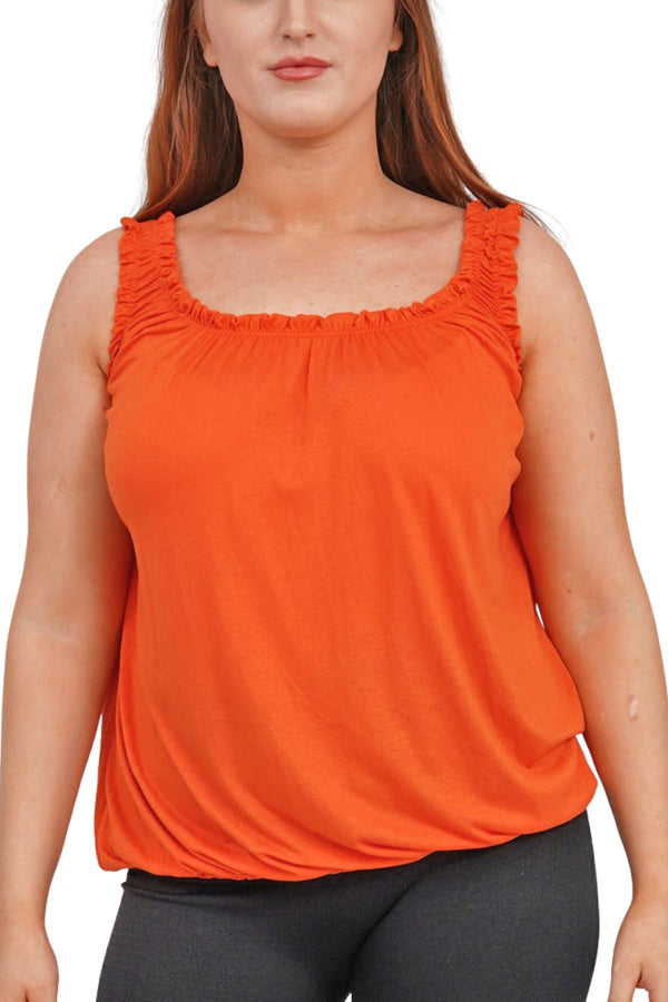 love my fashions Plain Elasticated Gather Vest Top
