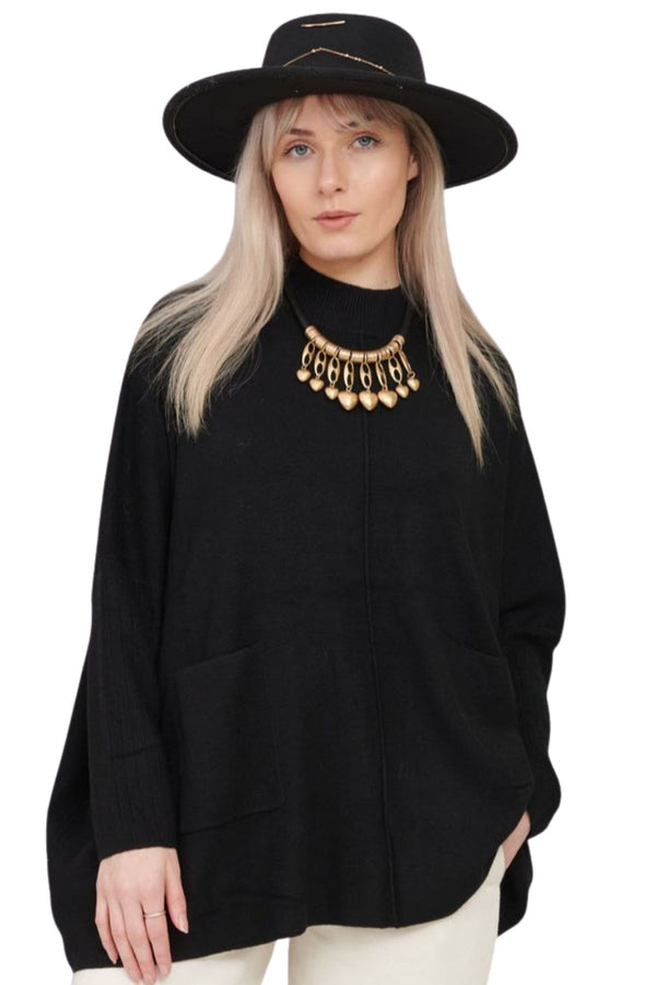 Love My Fashions Plain Knitted Front Pocket Top