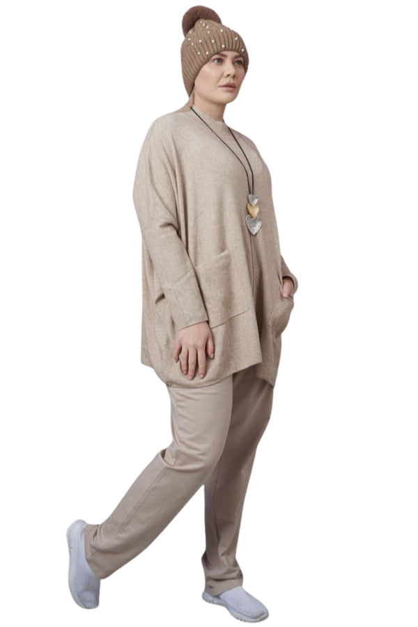 Love My Fashions Plain Knitted Front Pocket Top