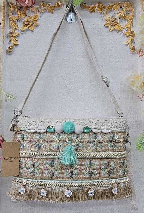 love my fashions Sequin Shell Tassel Shoulder Bag